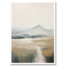 Indlæs billede til gallerivisning Silent Mountain Plakat Plakana 21x30 cm (A4) Hvid Egetræ