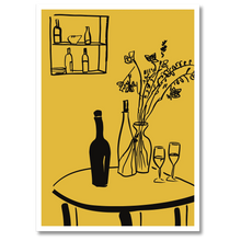 Indlæs billede til gallerivisning Vin & vaser Plakat Plakana 21x30 cm (A4) Hvid Egetræ