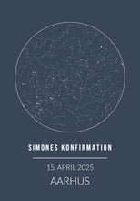 Indlæs billede til gallerivisning Konfirmations stjernehimmel plakat Plakana
