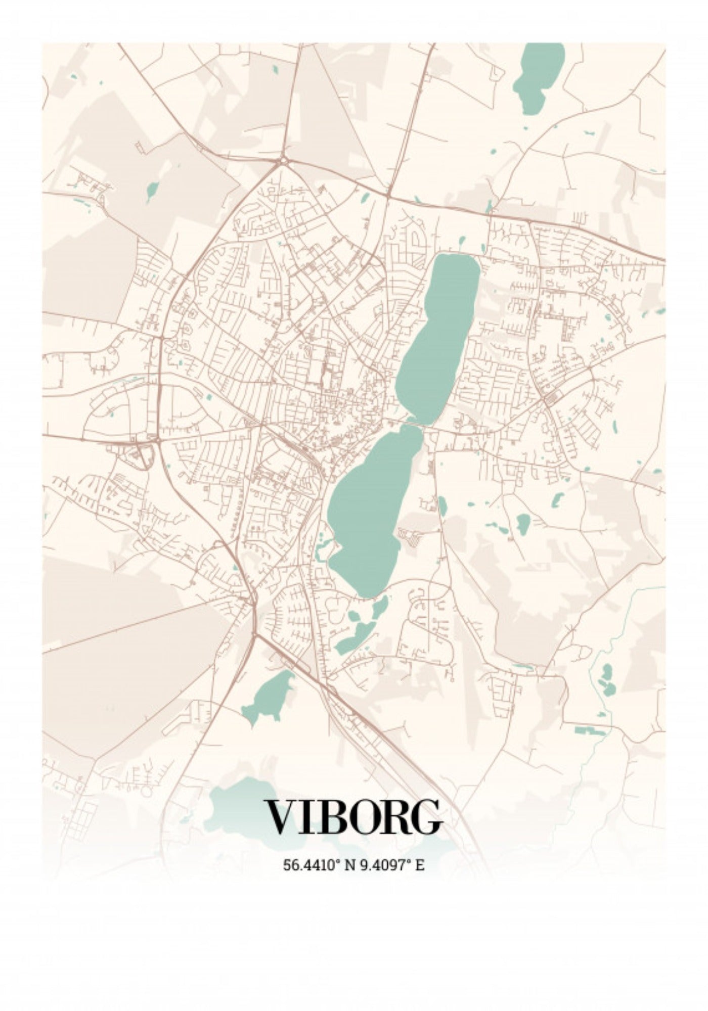 Viborg byplakat 21x30cm (A4)