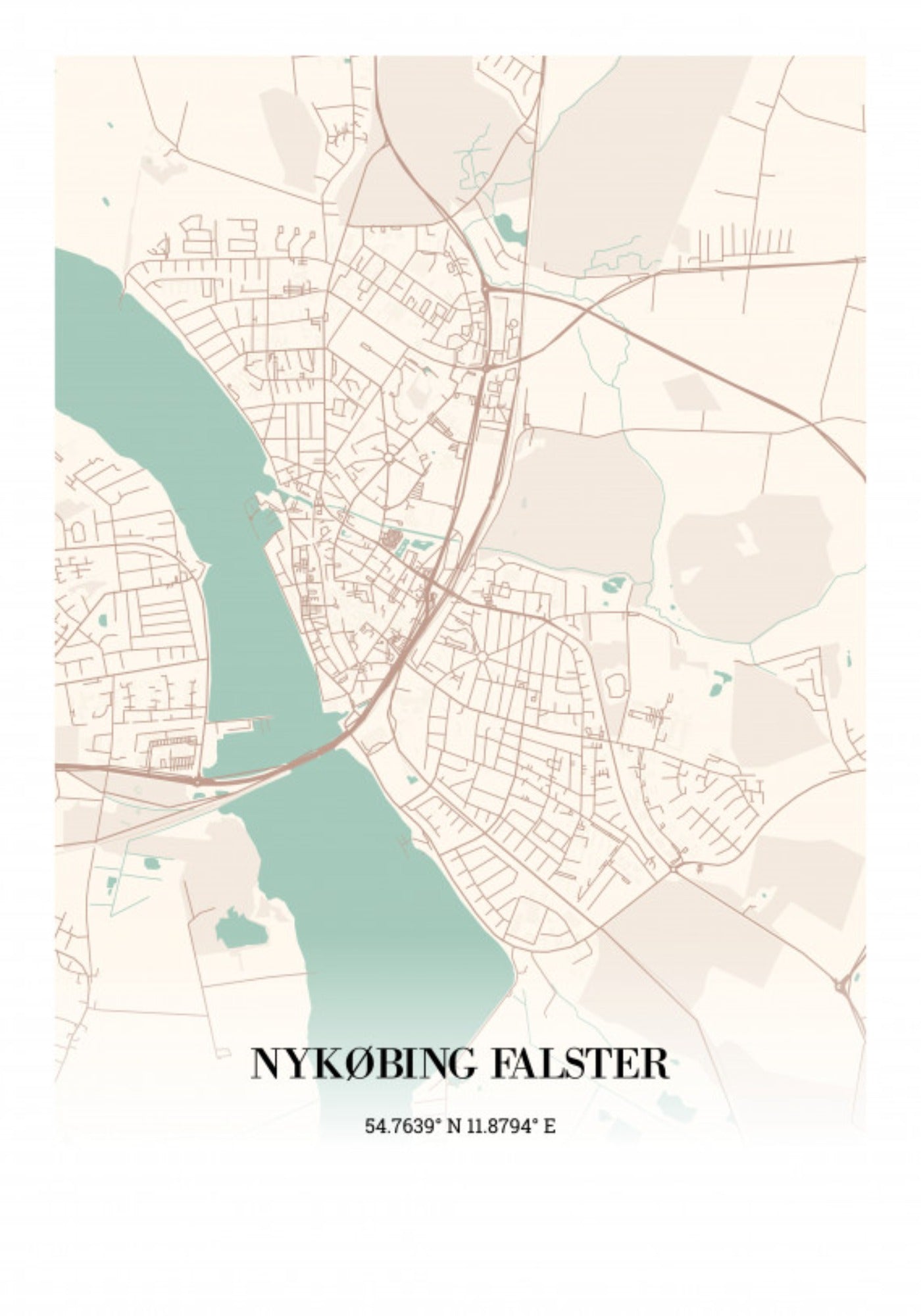 Nykøbing F 21x30cm (A4)