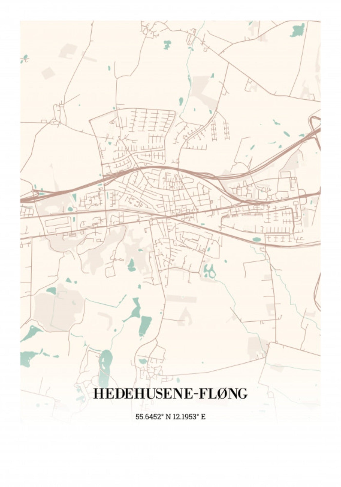 Hedehusene-Fløng 21x30cm (A4)