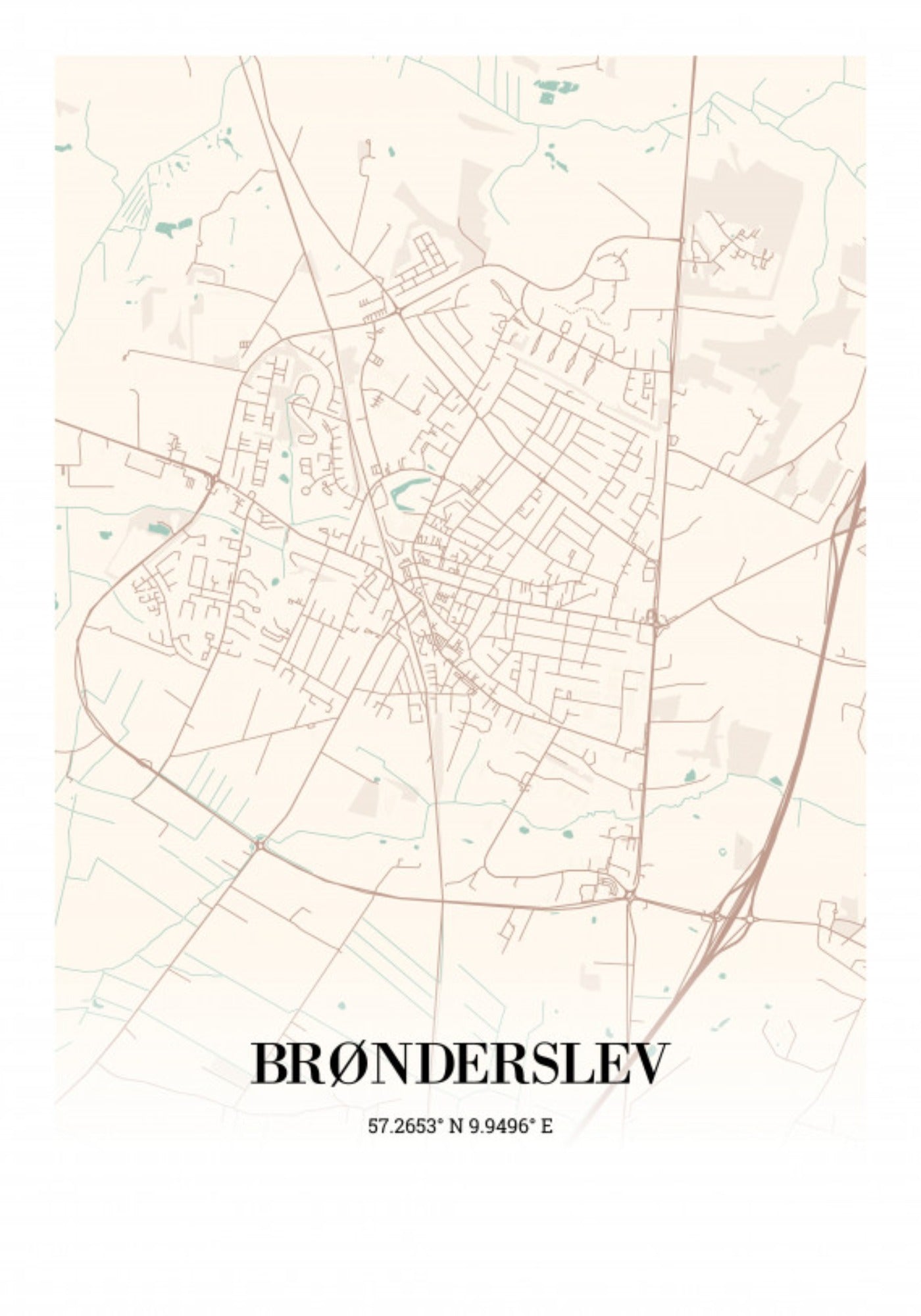 Brønderslev plakat 42x60 cm (A2)