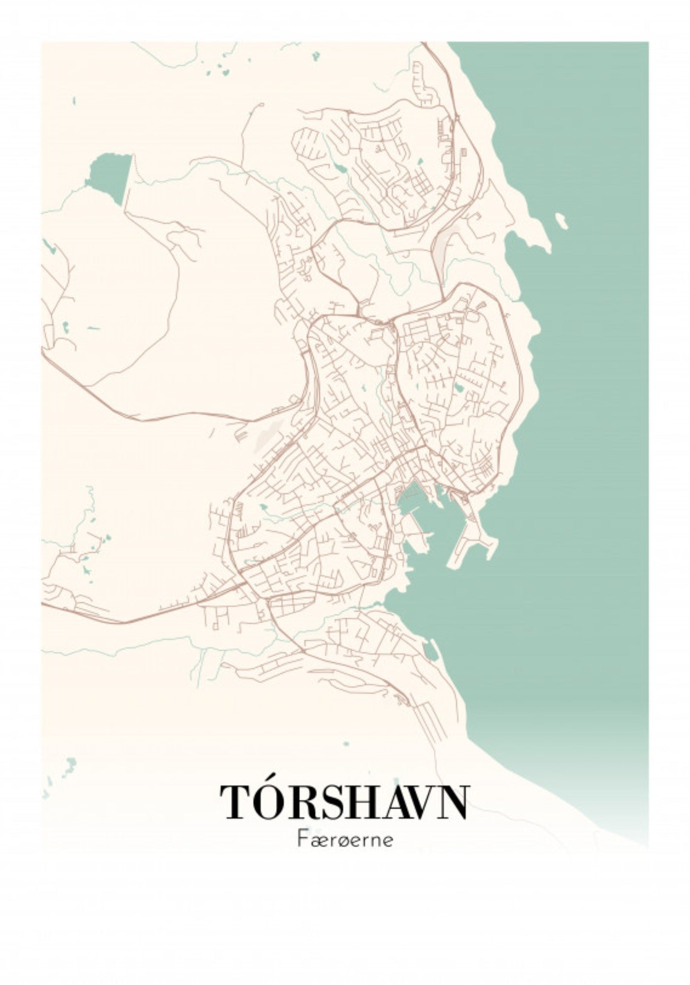 Tórshavn - Færøerne 21x30cm (A4)