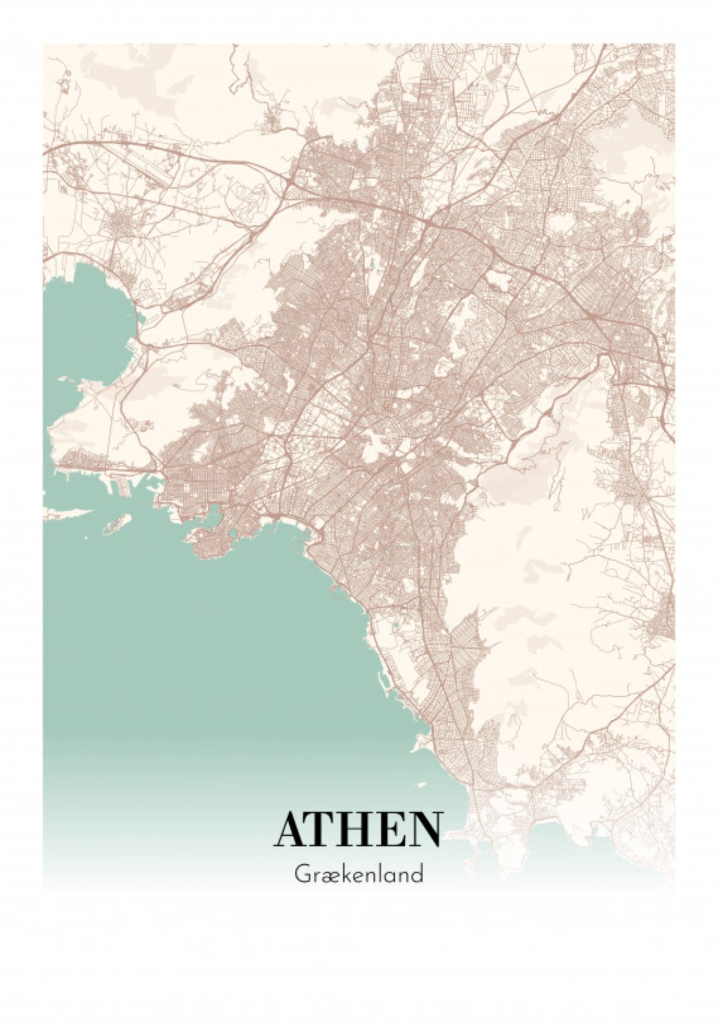 Athen - Grækenland 21x30cm (A4)