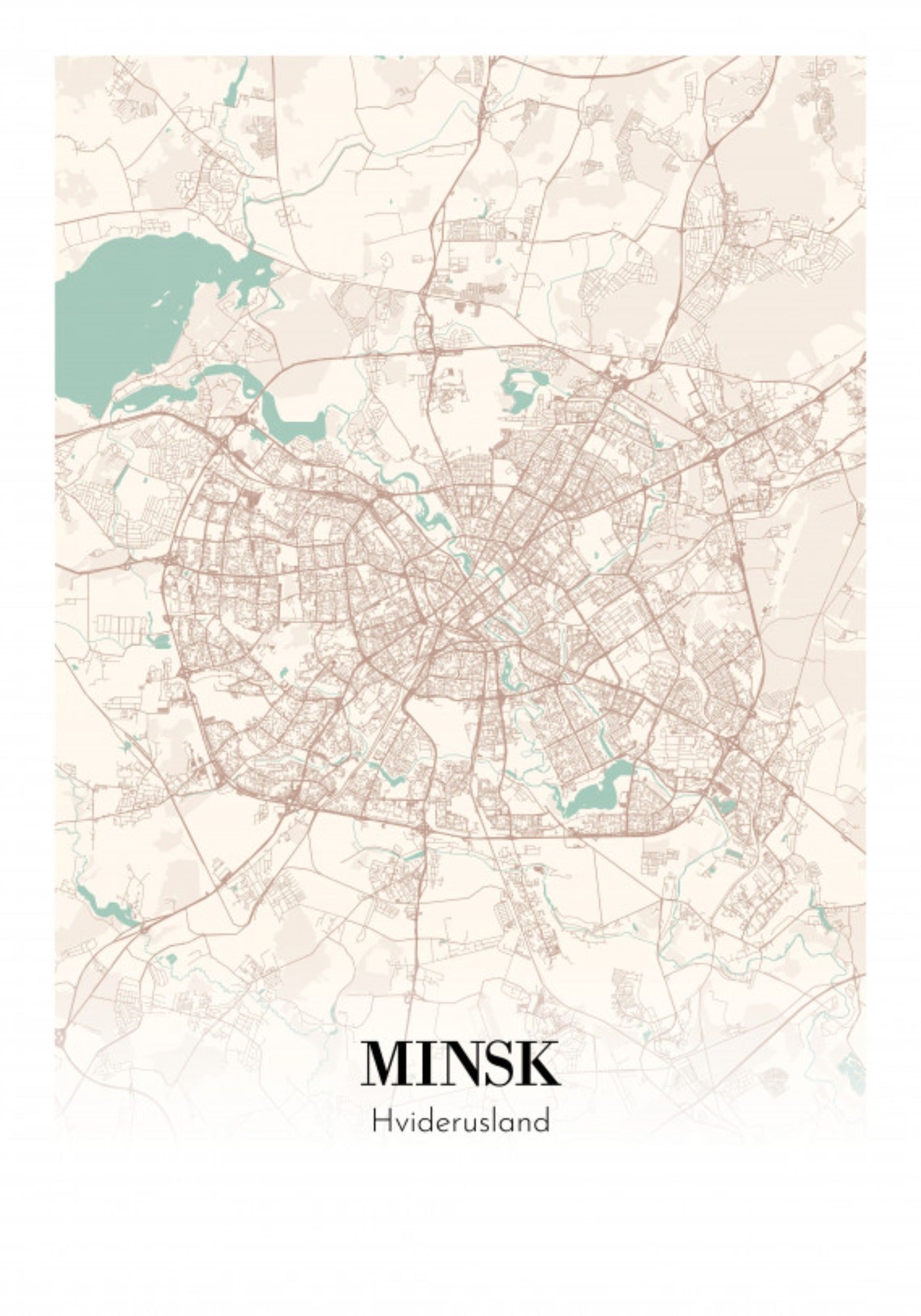 Minsk - Hviderusland 21x30cm (A4)