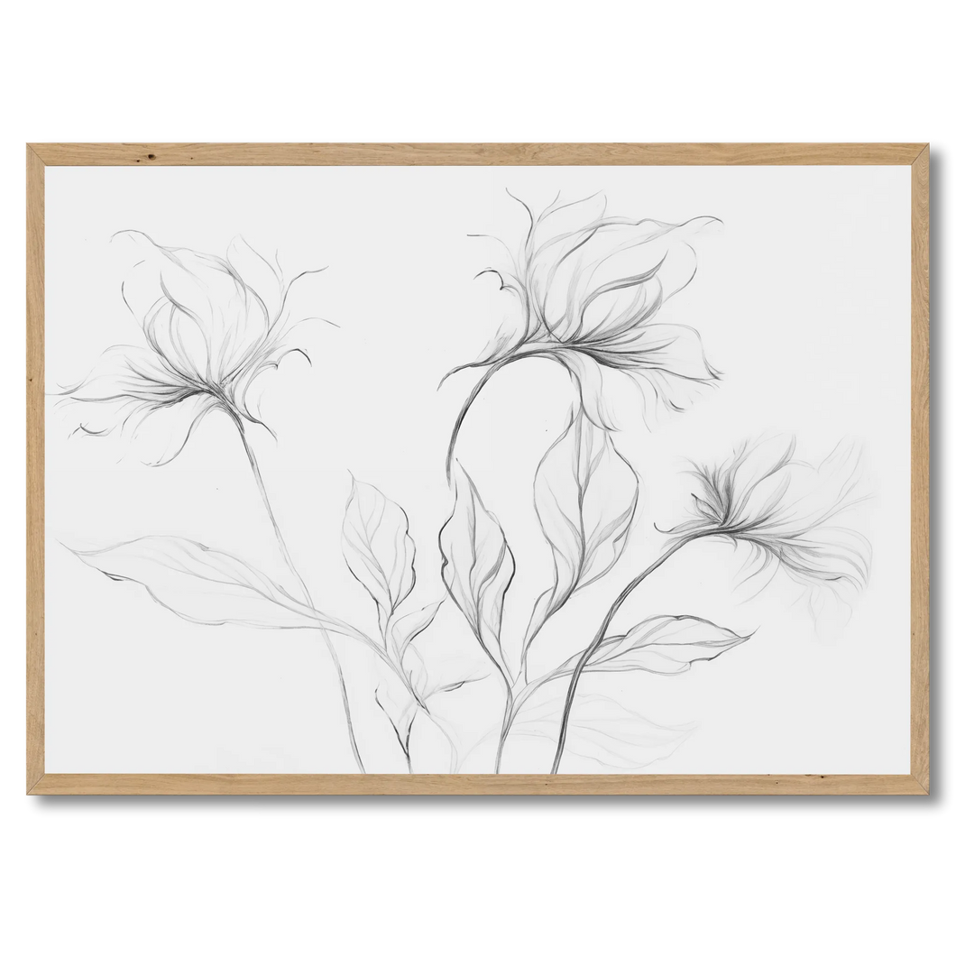 Delicate Flora Plakat Plakana 21x30 cm (A4) Egetræ