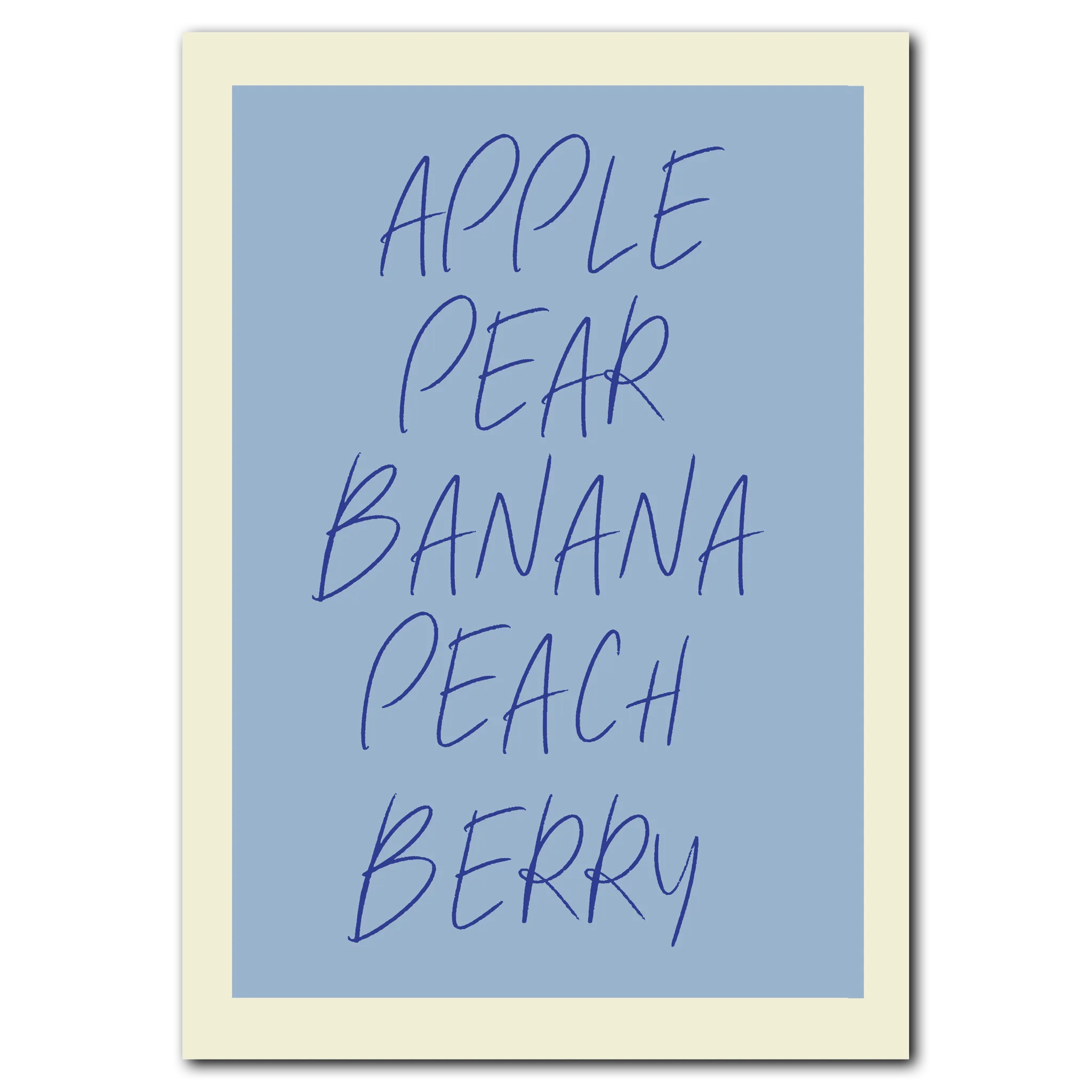 Fruit Words Plakat 21x30 cm (A4) / Egetræ