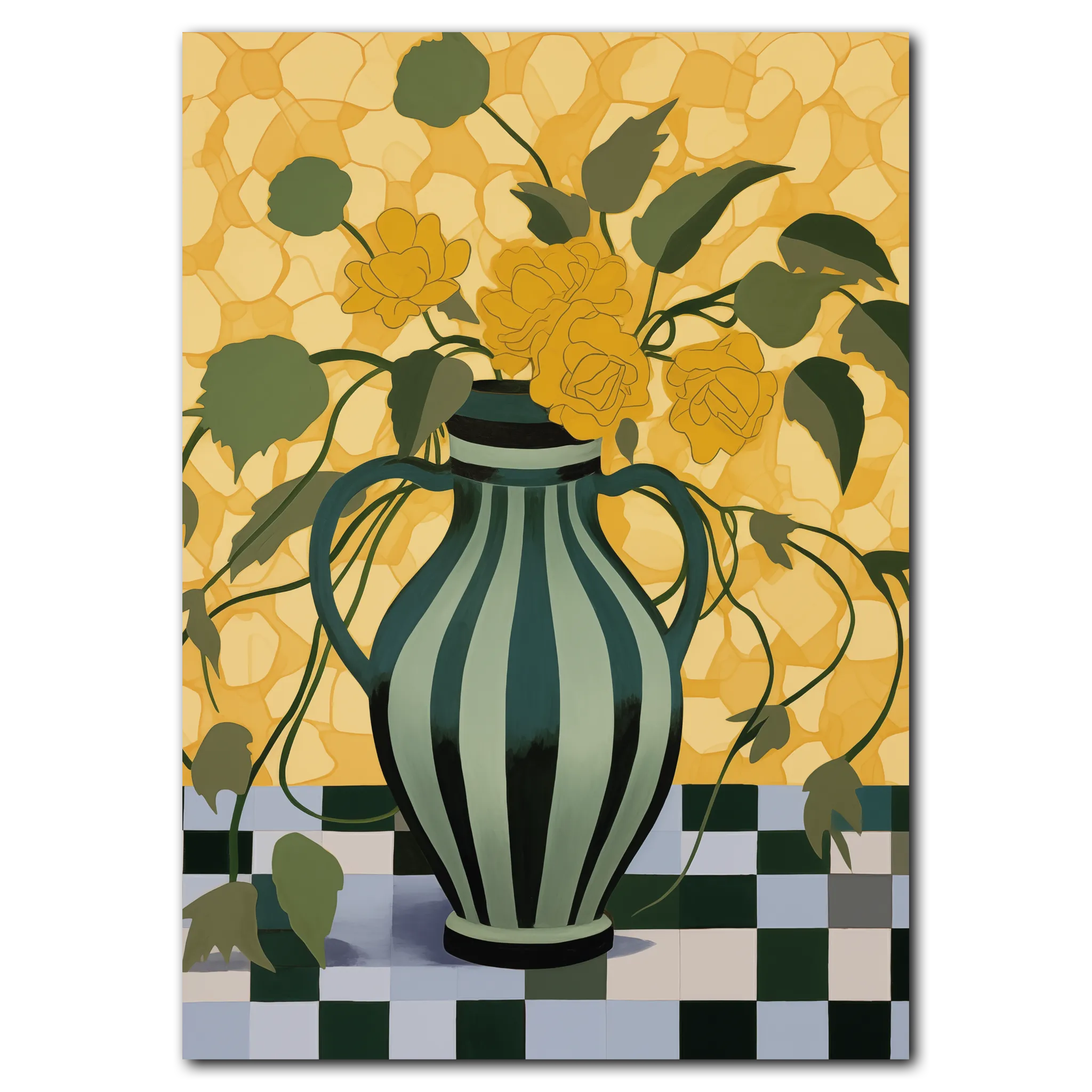 Golden Harmony Plakat 42x60 (A2) / Hvid Egetræ