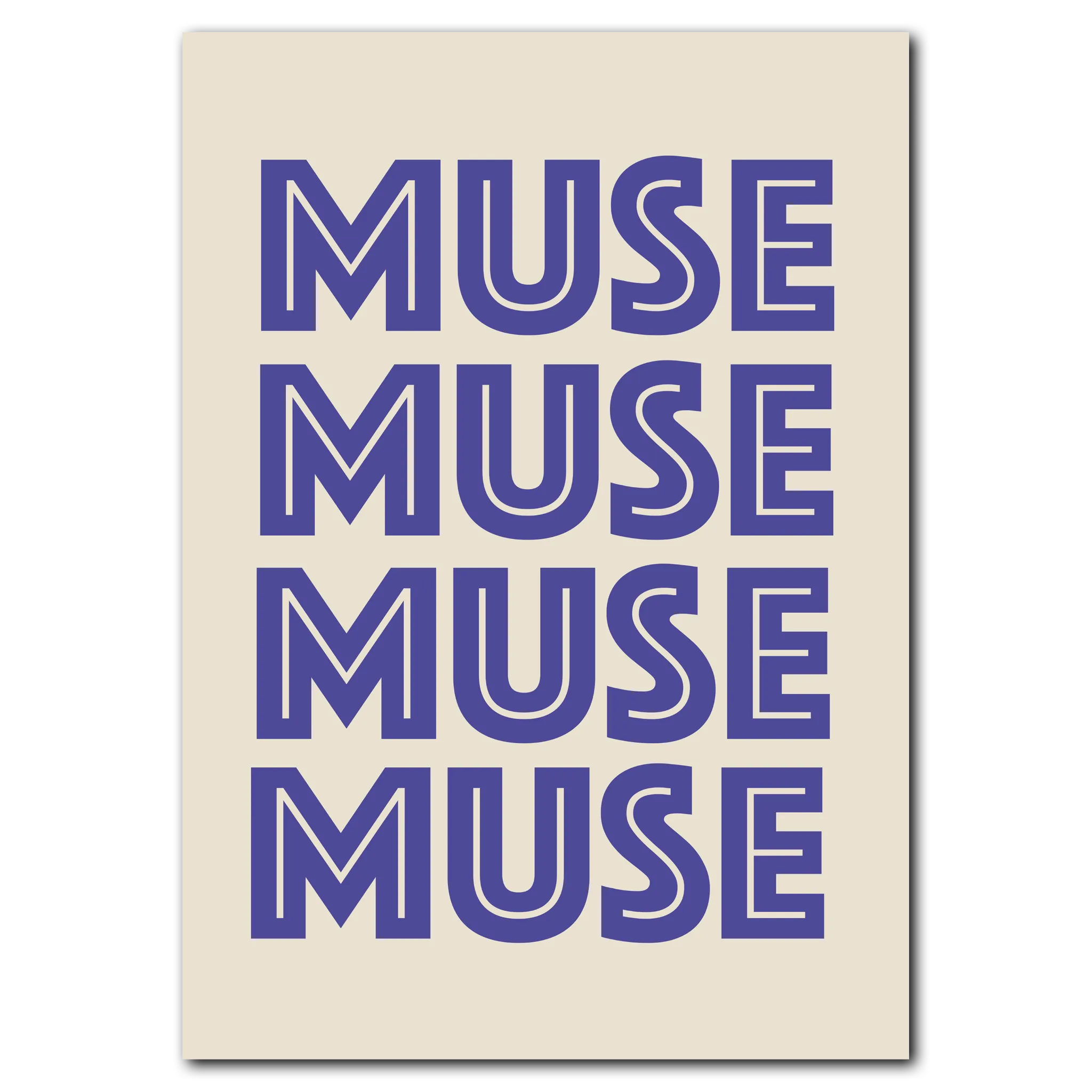Muse No. 3 Plakat 21x30 cm (A4) / Egetræ