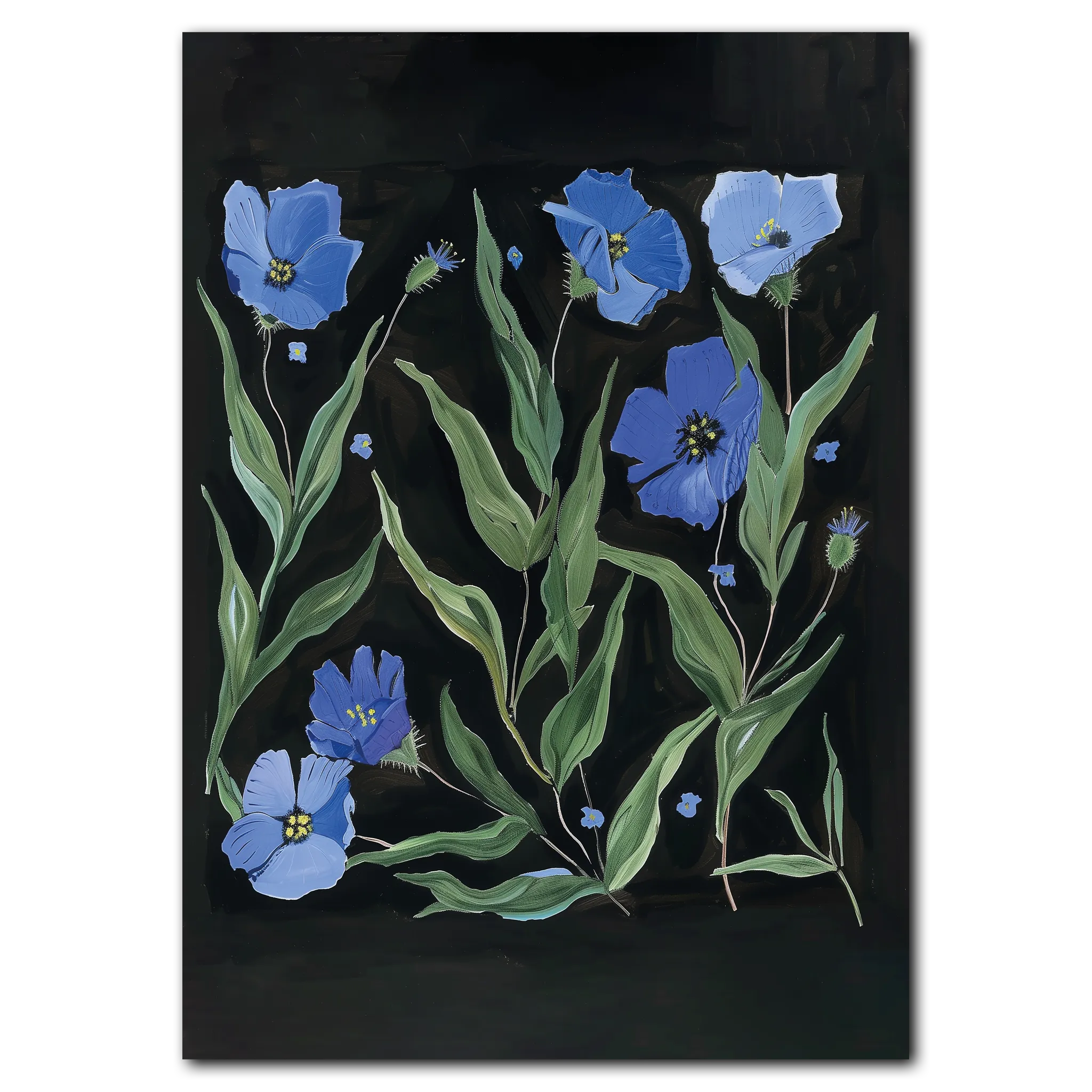 Night Flowers Plakat 35x50 cm (B3) / Ingen ramme