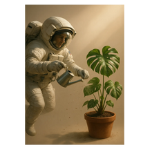 Indlæs billede til gallerivisning Astronaut monstera plakat Plakana 21x30 cm (A4) Ingen ramme
