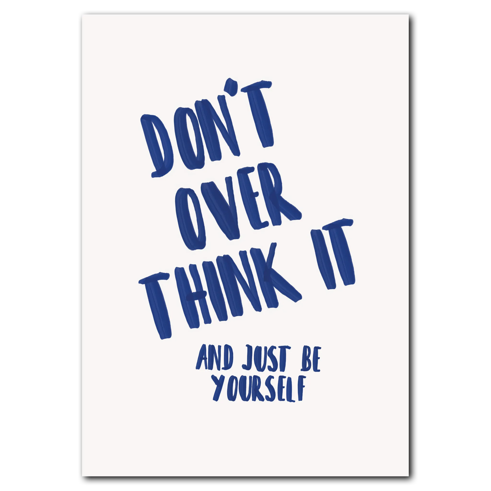 Be yourself plakat 21x30 cm (A4) / Egetræ