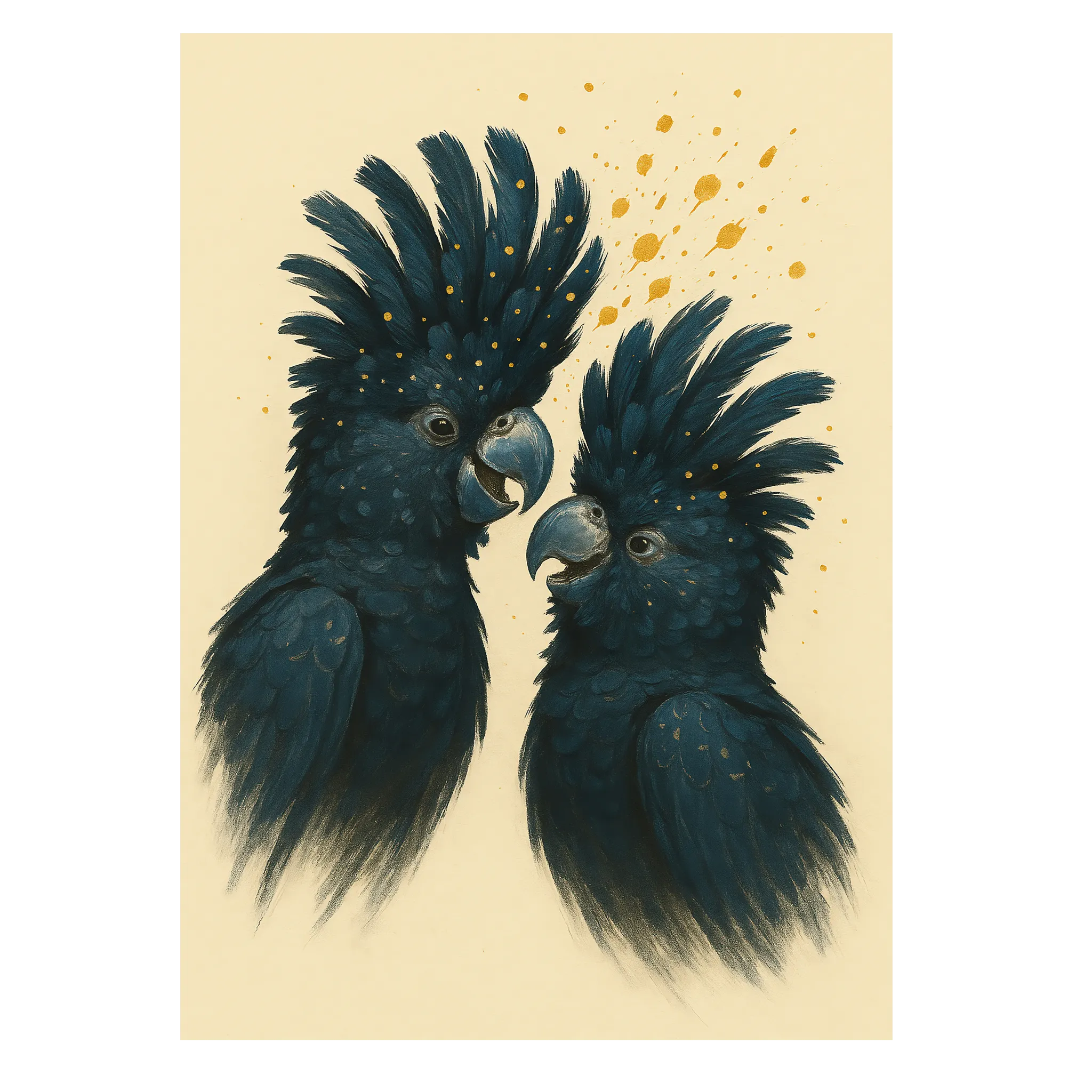 Kakaduer duo plakat 21x30 cm (A4) / Ingen ramme