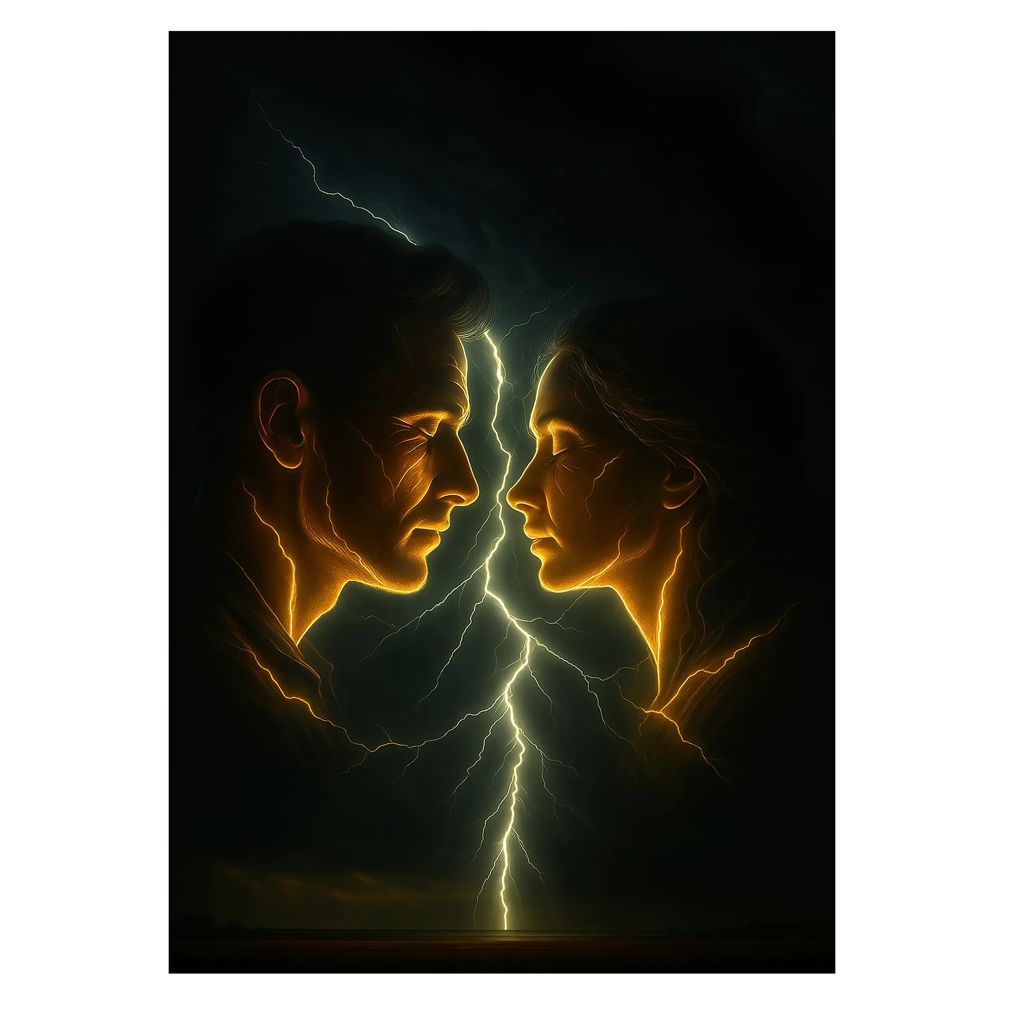 Lightning Kiss plakat 21x30 cm (A4) / Ingen ramme
