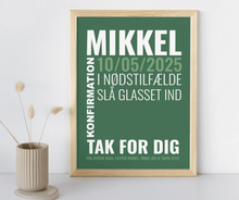 Indlæs billede til gallerivisning Personlig plakat til pengegave Plakana
